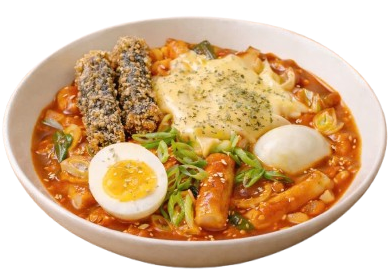 Traditional tteokbokki in Da Nang at Mr Lee Korean Food & Drink, spicy Korean rice cakes near My An Beach