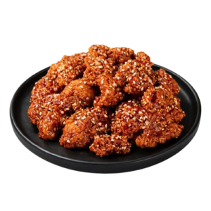 Yangnyeom fried chicken in Da Nang at Mr Lee Korean Food & Drink, Korean sweet and spicy chicken near My An Beach